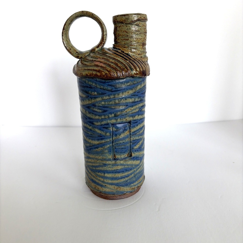 Buchenot‎ Ceramics Studio Art Pottery Stoneware Olive Oil Cruet Bottle Signed